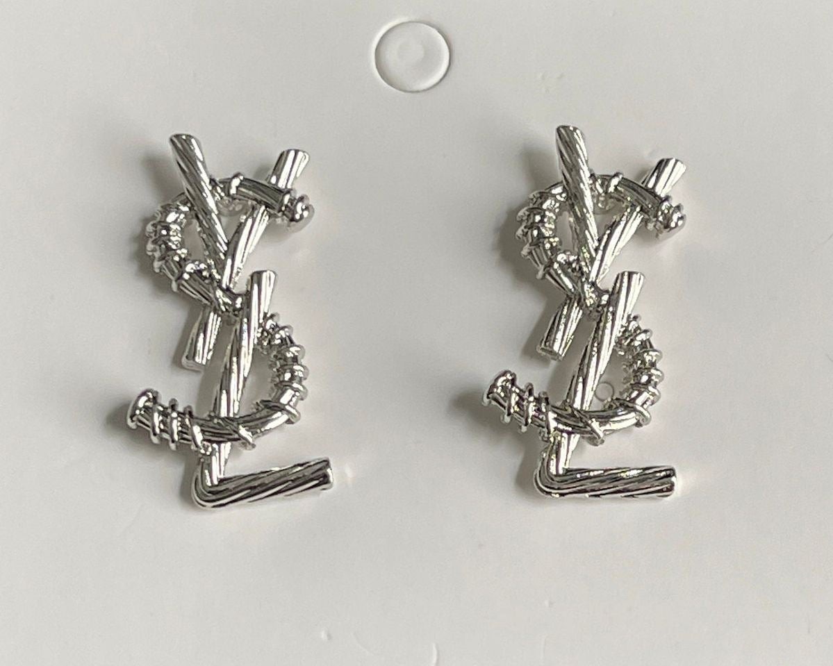 Silver yves earrings