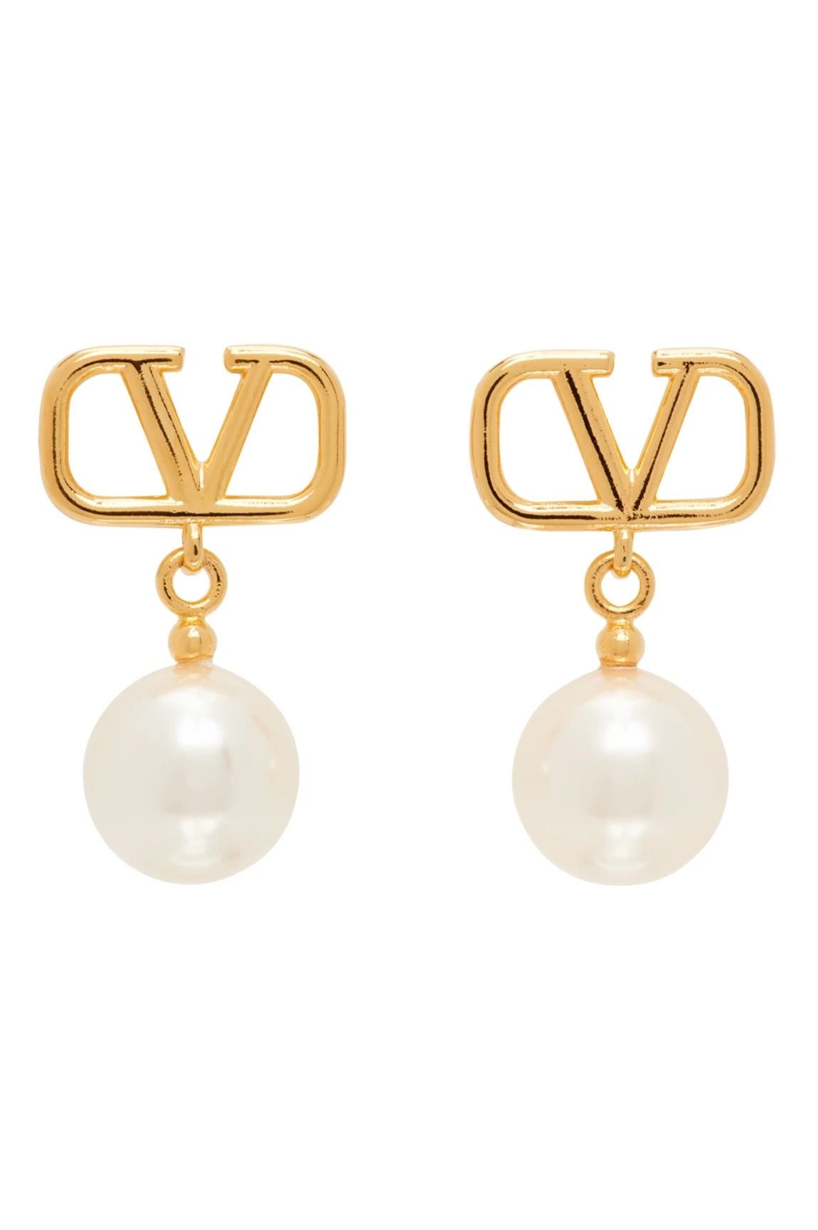 V PEARL EARRINGS