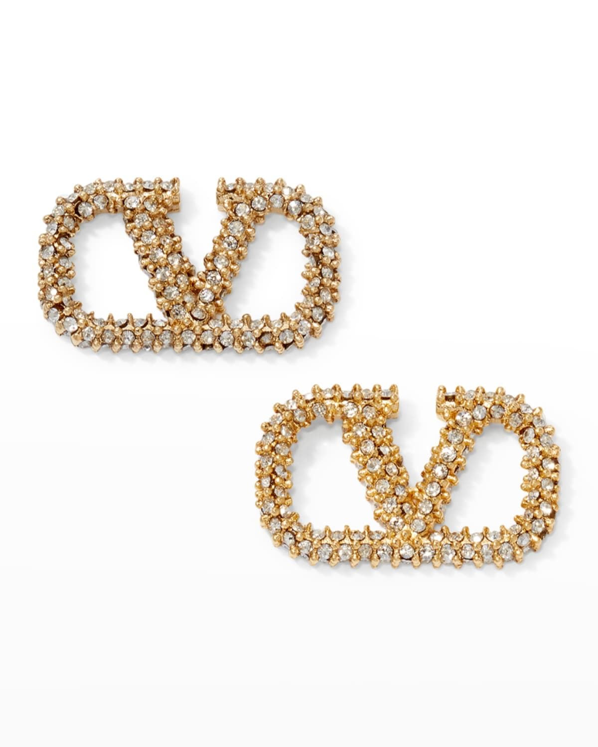 V GOLD EARRINGS